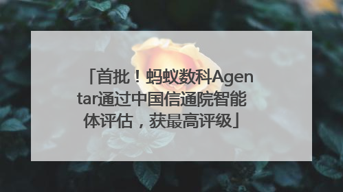 首批！蚂蚁数科Agentar通过中国信通院智能体评估，获最高评级