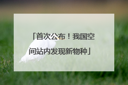 首次公布！我国空间站内发现新物种