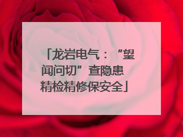 龙岩电气：“望闻问切”查隐患 精检精修保安全