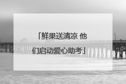 鲜果送清凉 他们启动爱心助考