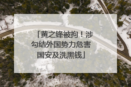 黄之锋被拘！涉勾结外国势力危害国安及洗黑钱