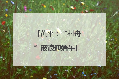 黄平：“村舟”破浪迎端午