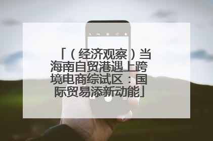 （经济观察）当海南自贸港遇上跨境电商综试区：国际贸易添新动能