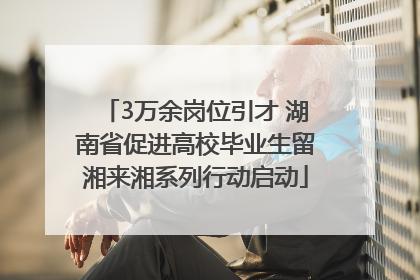 3万余岗位引才 湖南省促进高校毕业生留湘来湘系列行动启动