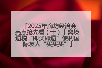 2025年廊坊经洽会亮点抢先看（十）丨离境退税“即买即退”便利国际友人“买买买”