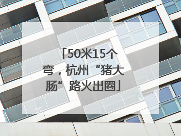 50米15个弯，杭州“猪大肠”路火出圈