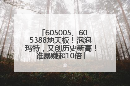 605005、605388地天板！泡泡玛特，又创历史新高！谁暴赚超10倍